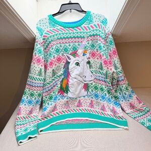 Blizzard Bay Unisex Unicorn Sweater Size XL